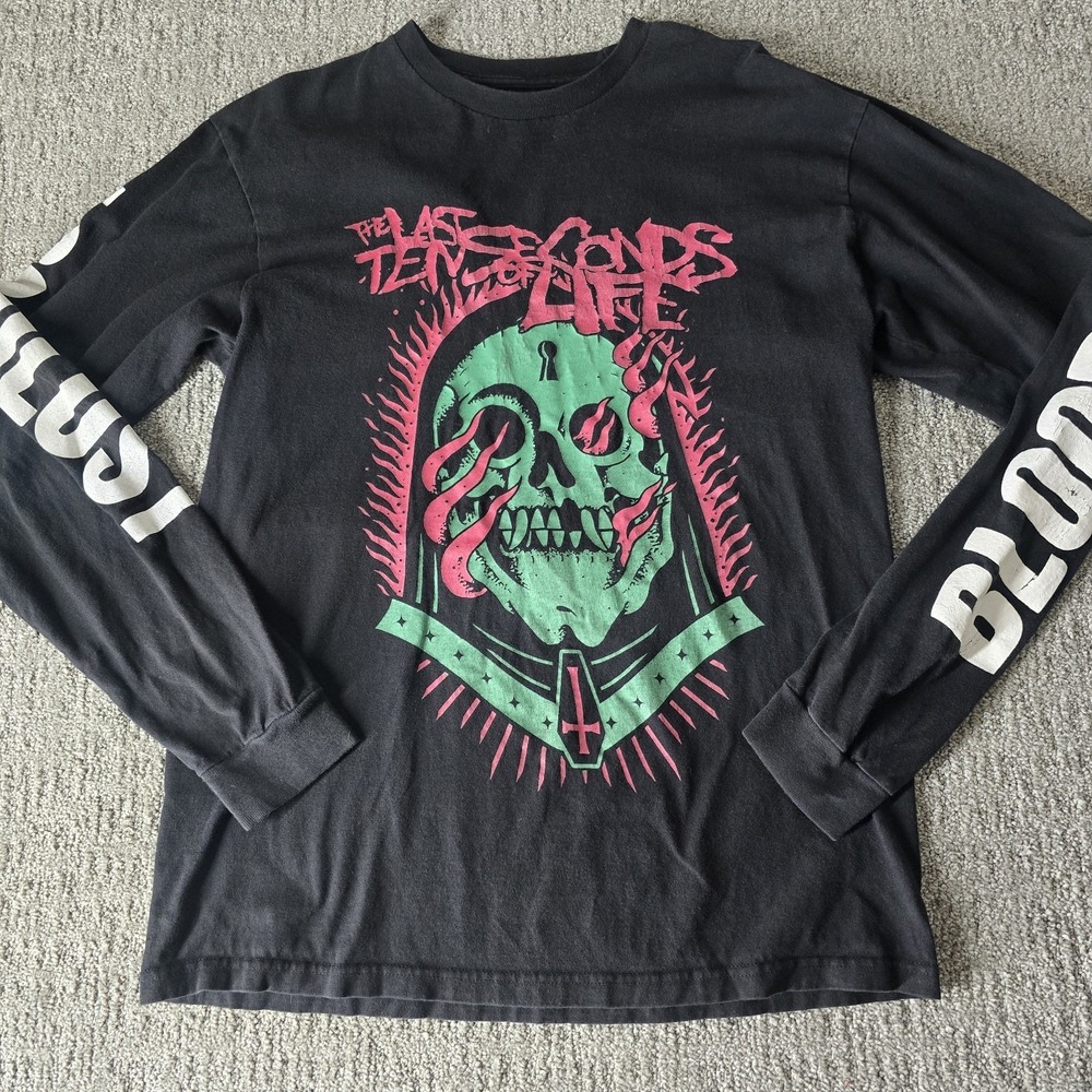 The Last Ten Seconds Of‎ Life Long Sleeve Shirt Deathcore Gothic Band Tee